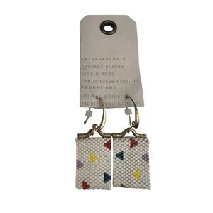 Anthropologies Earrings NWT Beaded Triangle Hook Pierced Earrings $38
